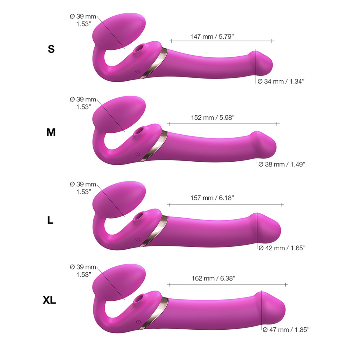 Bendable Multi Orgasm Strapless Strap-On
